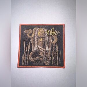 NILE, BLACK SEEDS OF VENGEANCE, ORANGE BORDER, SEW ON WOVEN PATCH